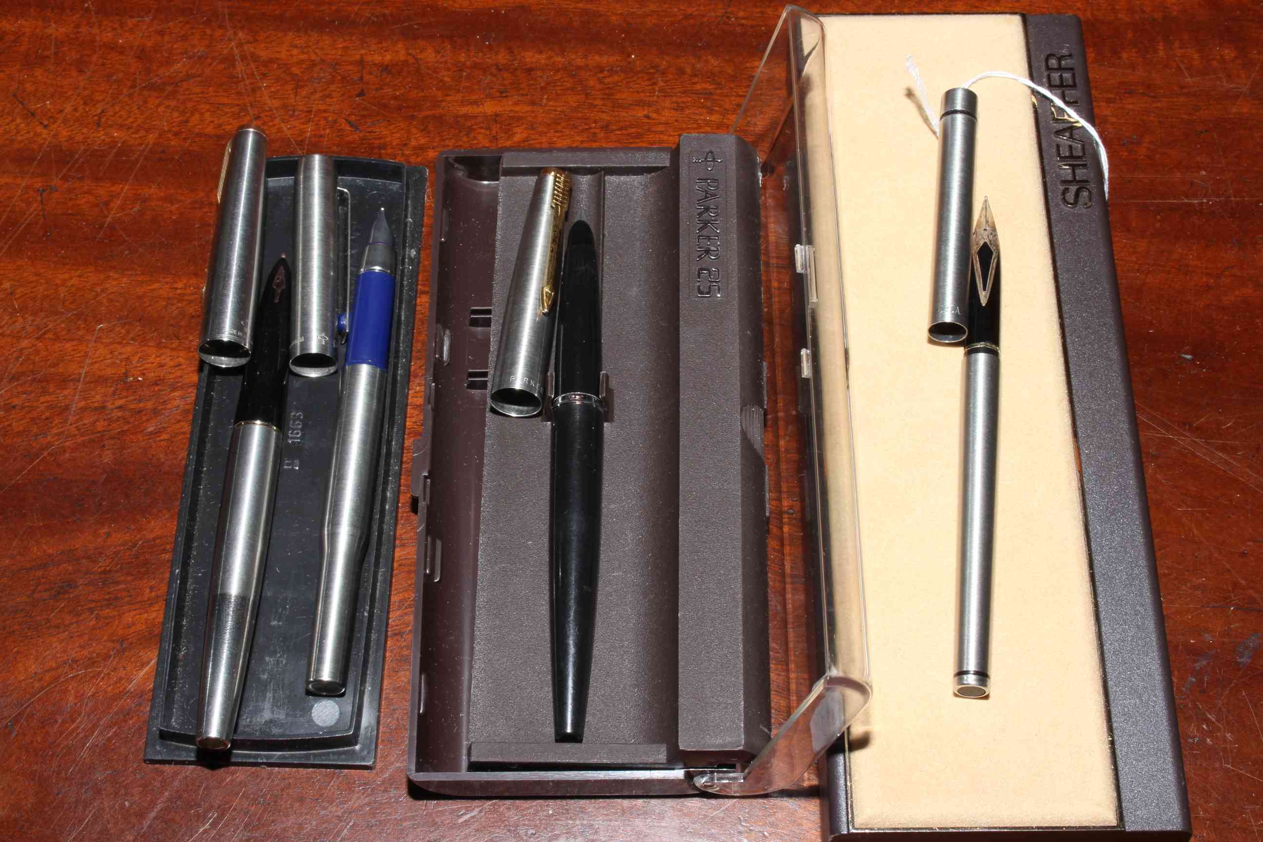 Three Parker and Sheaffer fountain pens. - Image 2 of 2