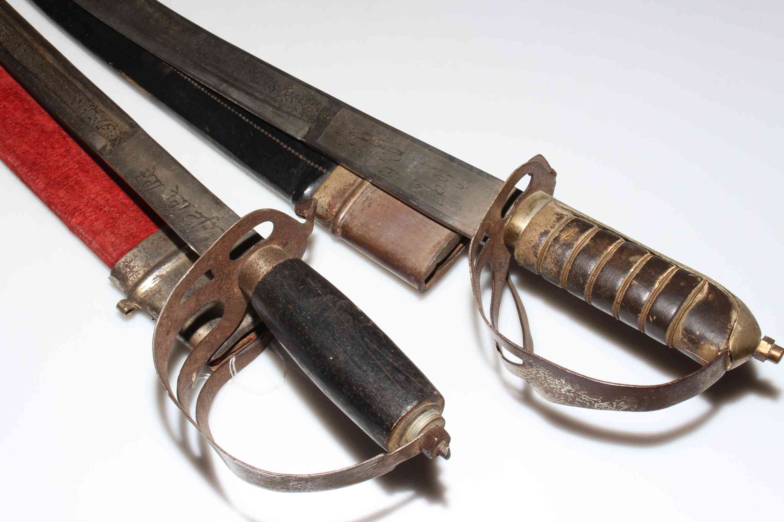 Three ornamental dress swords and scabbards. - Image 4 of 5