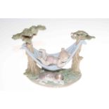 Lladro 'Little Napmates' No. 6853, 20cm, with box and certificate. Condition: Good.