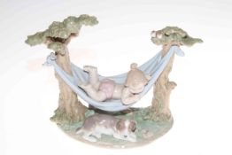 Lladro 'Little Napmates' No. 6853, 20cm, with box and certificate. Condition: Good.