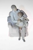 Lladro 'Grandfathers Stories', No. 6979, 20.5cm, with box and certificate. Condition: Good.