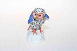 Herend owl, 12cm, printed and impressed mark. Condition: Good.