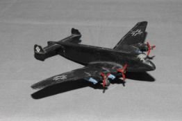 Wartime Issue Dinky 67a Junkers JU 89 Heavy Bomber with glide hole.