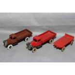 Pre War Dinky 25 Series Lorry's with type 2 chassis, 25a Covered Wagon,
