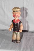 Japanese King Features Syndicates clockwork Celluloid Popeye figure 8” tall.