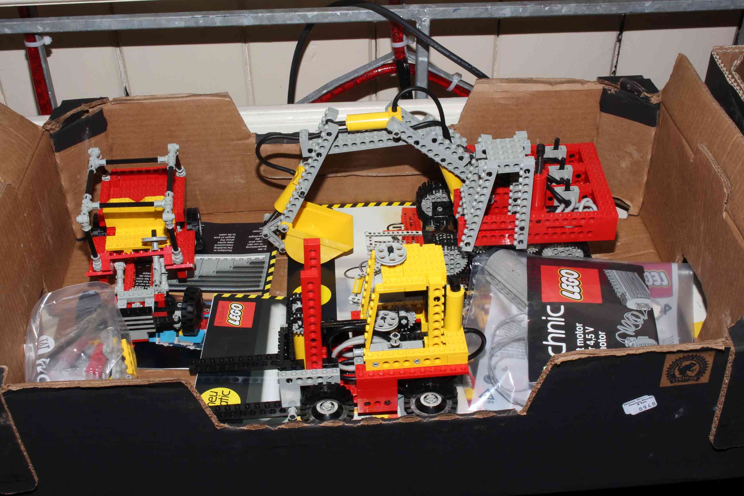 Three Lego Technic models, numbers 8843,