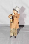 Ferdinand Martin Drunkard clockwork Figure. Original paint and clothing.