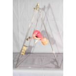 CK Toys Japan pre war clockwork celluloid trapeze artist.