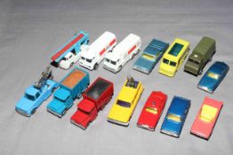 Fourteen Corgi Husky cars and commercial vehicles, Ford Thunderbird, Ford Zephyr 6,