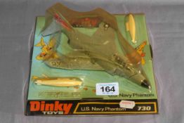 Dinky 720 US Navy Phantom. Near Mint in Excellent box with darkened lid complete with decal sheet.