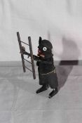 Schuco clockwork Mouse with Ladder. Original clothes. Excellent, clockwork motor works.