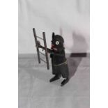 Schuco clockwork Mouse with Ladder. Original clothes. Excellent, clockwork motor works.