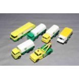 Six Matchbox Lesney BP Regular Wheel BP vehicles, Stalwart, Dodge Wrecker, Autotanker and Bedford.