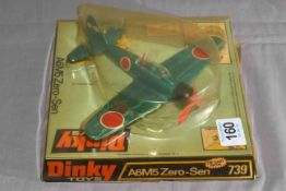 Dinky 739 A6M5 Zero-Sen. Near Mint in Excellent box, lid has darkened.
