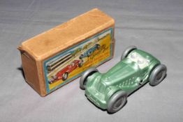 Gaiety Toy clockwork Model Racing Car. Excellent in Excellent box complete with original key.