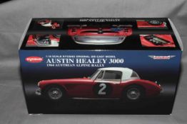 Kyosho 1:18 Austin Healey 3000 1964 Austrian Alpine Rally. Mint in Near Mint box.