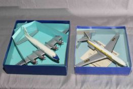 Two Dinky Supertoys 998 Bristol Britannia Air Liner Canadian Pacific plus French Dinky Supertoys