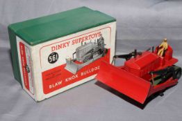 Dinky Supertoys 972 Lorry Mounted Coles Crane and 561 Blaw Knox Bulldozer.