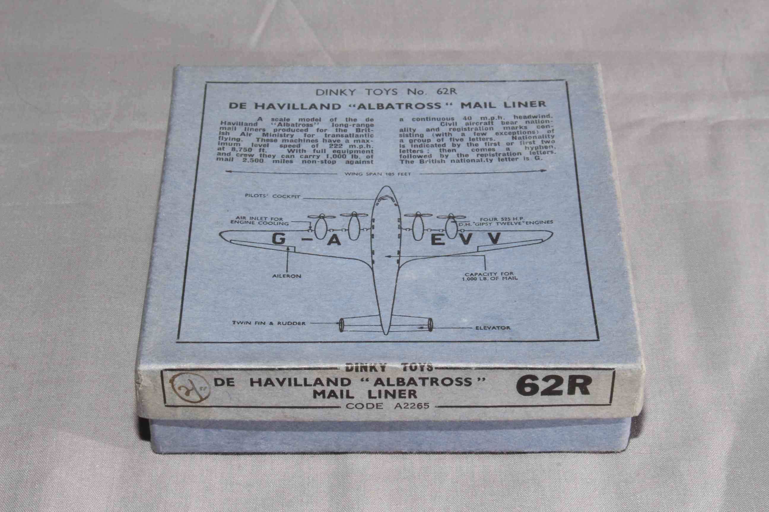Pre War Dinky 62r De Havilland Albatross Mail Liner. - Image 2 of 2