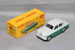 Dinky 168 Singer Gazelle. Near Mint in Fair box missing tuck flap with correct colour spot.