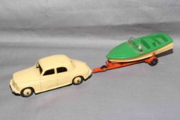 Dinky 156 Rover 75 and 796 Healy Sports Boat on Trailer. Very Good to Excellent unboxed.