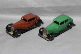 Post War Dinky 30c Daimler and 36c Humber Vogue. Very Good unboxed.