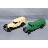 Post War 25d Tanker with type 2 chassis “PETROL” and 30f Ambulance. Excellent unboxed.