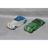 Dinky 38c Lagonda and 38e Armstrong Siddelely with blue hubs. Excellent unboxed.