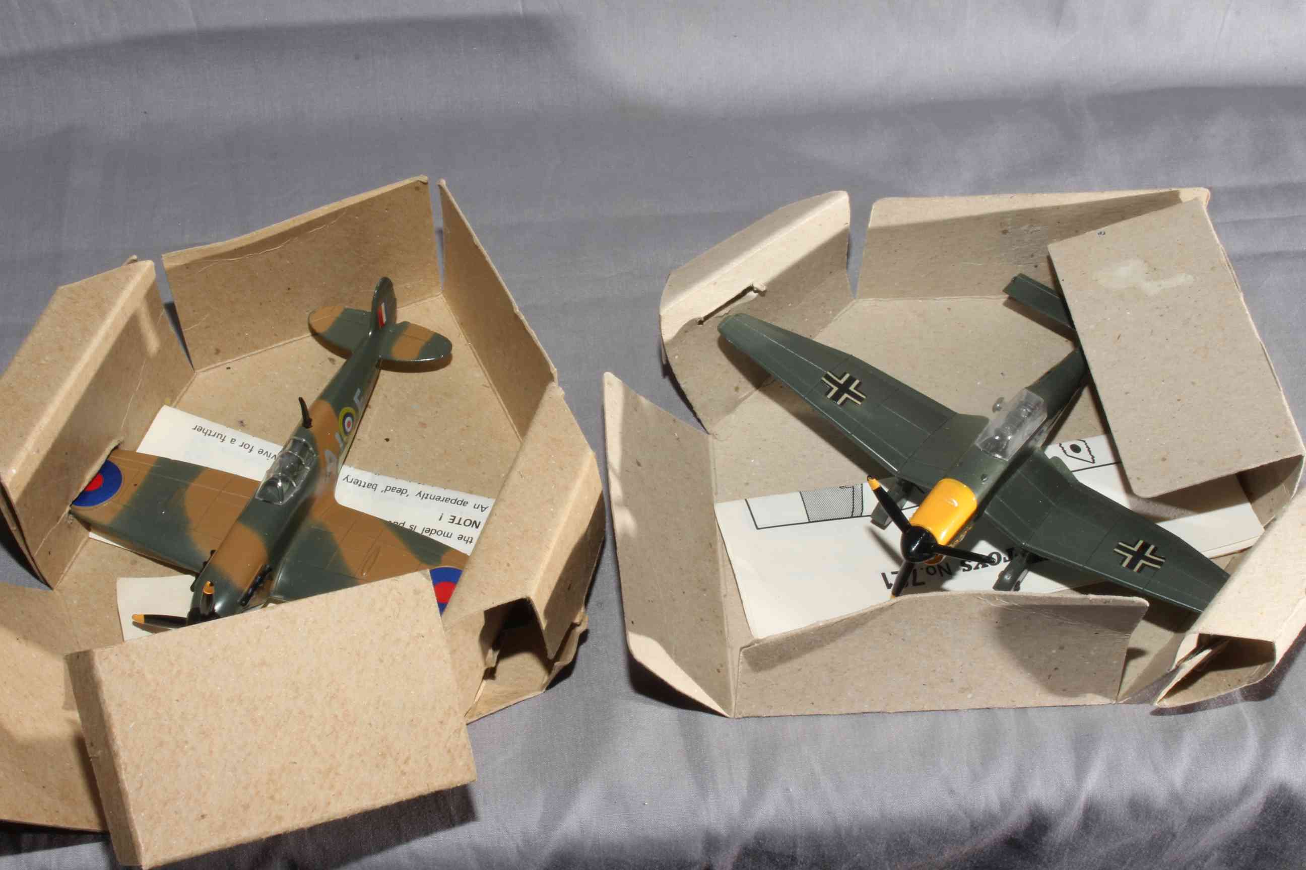 Two Dinky Battle of Britain 719 Spitfire MkII and 721 Junkers JU Stuka.