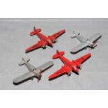 Four x Dinky Aircraft. Two x 62m Light Transport and Two x 60k Percival Gull Light Tourer.