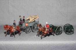 Britains Horse Drawn Ambulance with figures, General Wagon and Limber. Excellent unboxed.