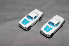 Corgi Rockets D905 The Saints Volvo P1800 standard issue plus unlisted variant with cast in tow-bar.