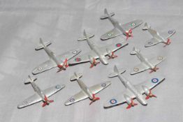 Eight Dinky aircraft.