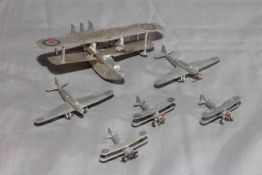 Pre War Dinky Set 61 RAF Aeroplanes.