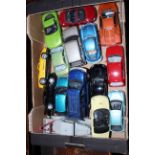 Collection of model cars and collection of boxed and loose vehicles including 'Disney Cars' boxed