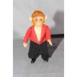 Clockwork Monkey Circus Ringmaster. Original clothes. Very Good, clockwork motor works.