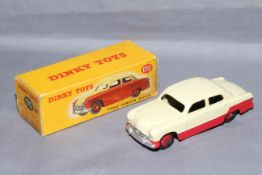 Dinky 179 Ford Fordor. Low Line paint. Near Mint in Fair tape repaired box.