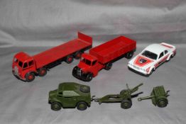 Dinky 503 Foden Flat Truck with Tailboard, 521 Bedford Articulated Truck,