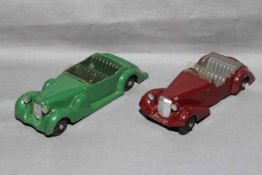 Dinky 38c Lagonda and 38d Alvis. Very Good to Excellent unboxed.