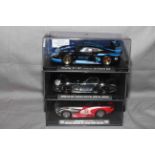 3 Fly Slot Cars Porsche 911 GT1 Knock Out, Dodge Viper Foot Locker, Marcos 600 Cromo Edicion.