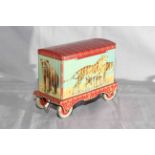 Crawfords Biscuit Tin in shape of Circus Animal Cage Trailer. Excellent.