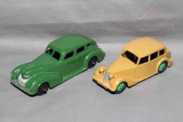 Dinky 39e Chrysler and 40b Triumph 1800. Excellent unboxed.