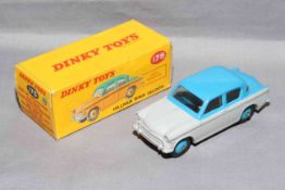 Dinky 175 Hillman Minx Saloon. Near Mint in Near Mint box with correct colour spot.