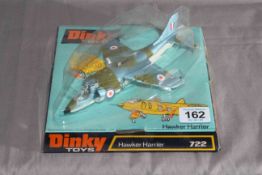 Dinky 722 Hawker Harrier. Near Mint in Near Mint box.