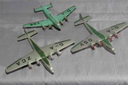 Three Dinky aircraft.