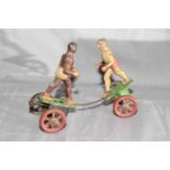 Gerbruder Einfalt tinplate clockwork Boxing Figures. Original paint.