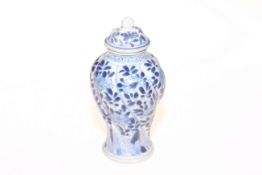 Chinese Vung Tau Cargo spiral fluted baluster vase and cover with floral decoration,