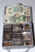 Collection of coins including 1811 Value One Penny Worcester City and County Token 1797 Cartwheel