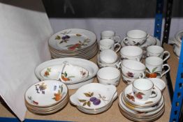 Collection of over forty pieces of Royal Worcester 'Evesham' tableware.