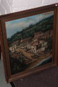 Portloe, Cornwall, signed oil on canvas, Ralph Leaper, Net Passage,